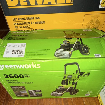 #ad Greenworks GPW2600 2600 Max PSI 1.1 GPM Wheel Mounted Electric Pressure Washer $270.00