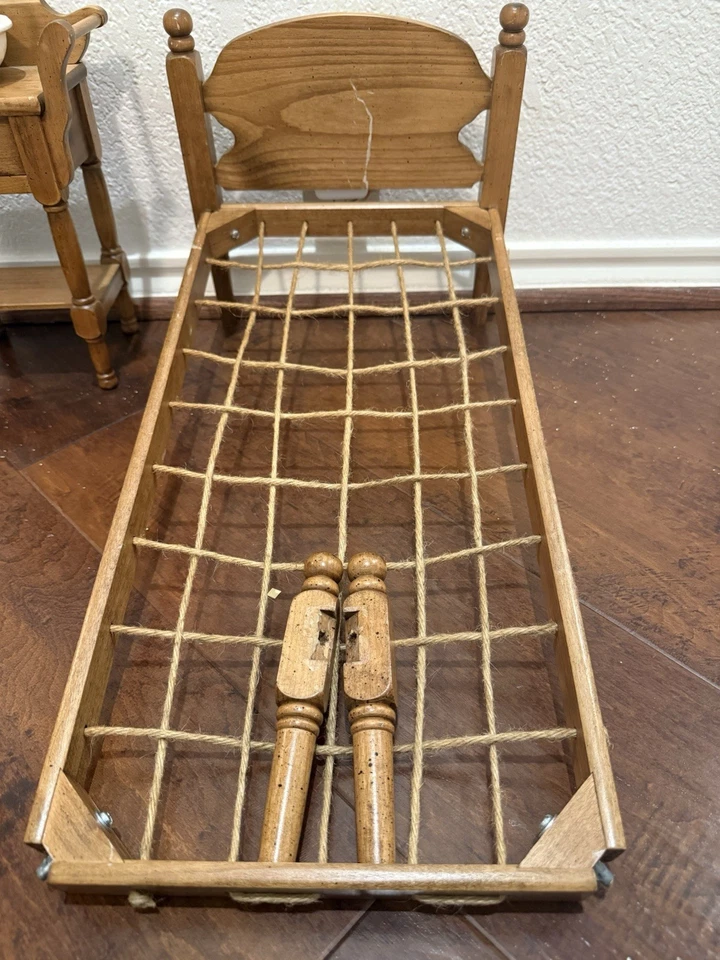 Pleasant Company American Girl ADDY 1994 cama de cuerda (colcha casera) *Ver detalles Foto 3 de 4