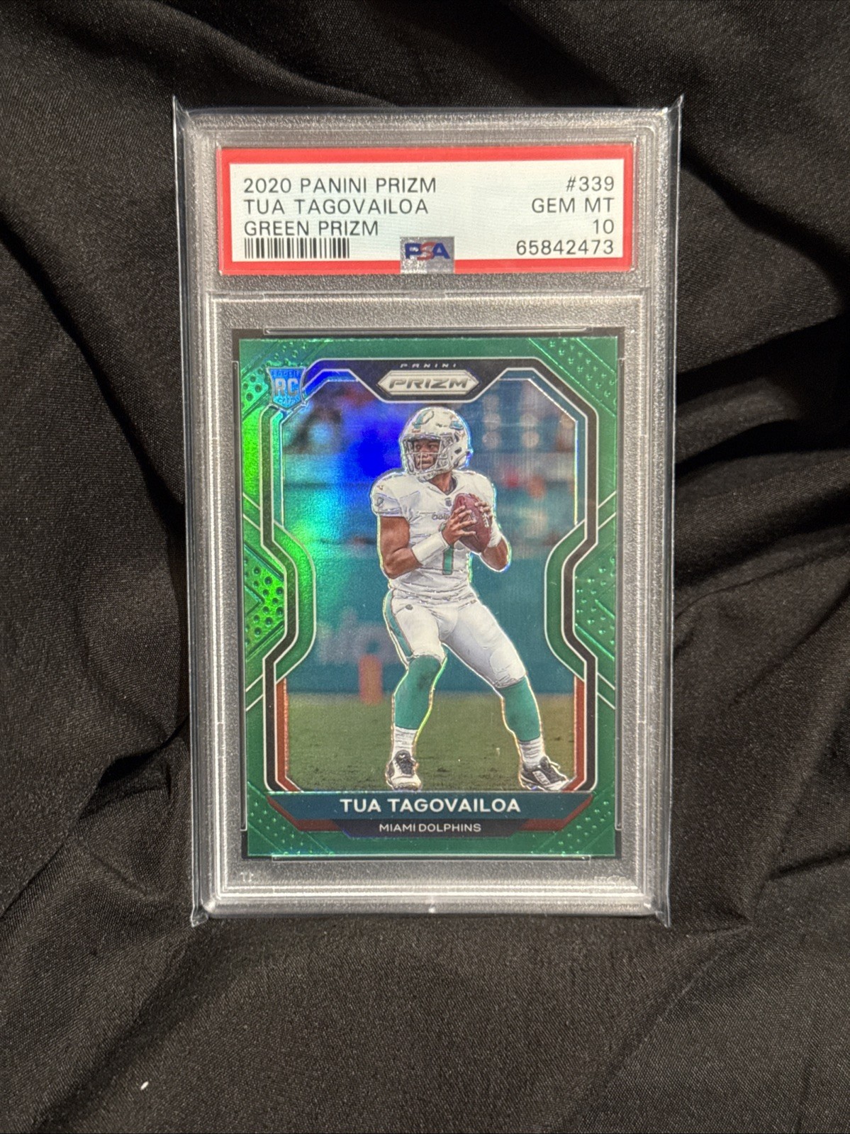 2020 Panini Prizm - Rookie Tua Tagovailoa #339 Green Prizm (RC)