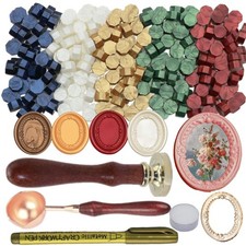 3D Embossed Frame Wax Seal Stamp, Frame Relief Carving Sealing Stamp Set with...
