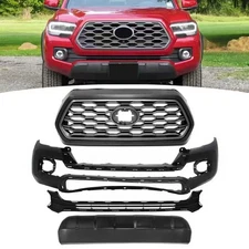 Front Bumper Cover Kit For 2016-2023 Toyota Tacoma With Grilles & Bumper Valance