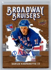 2025-26 Rangers Centennial #BB-10 Darius Kasparaitis Broadway Bruisers Auto