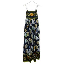 NWT Farm Rio Trip Souvenir Black Maxi Dress Sunflower Print Size S