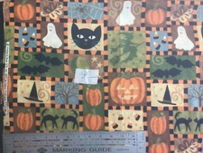 Fabric Traditions Halloween Patch Cotton Fabric 2 Yards