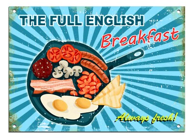 English Breakfast, Retro metal Sign plaque home decor vintage, Kitchen ...