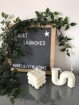 Geometrisches Rubik s Bubble Cube & Wiggle S-förmiges Kerzenset - Scandi Sojawachs