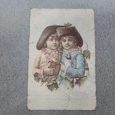 Victorian Trade Card James Pyle Pearline – Kids w/ Puppets – Ad c1880s FREE SHIP