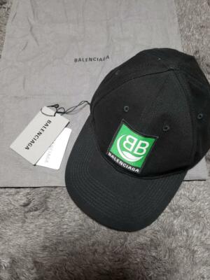 BALENCIAGA Unisex BB logo embroidery cap Color BLack Size L59cm