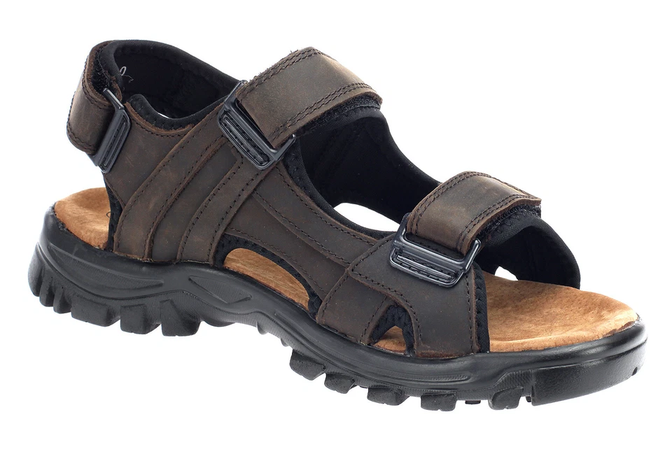 Herren Sandale Outdoorsandalen Leder Trekkingsandalen Sommer Freizeitschuhe 6480 - Bild 4 von 4