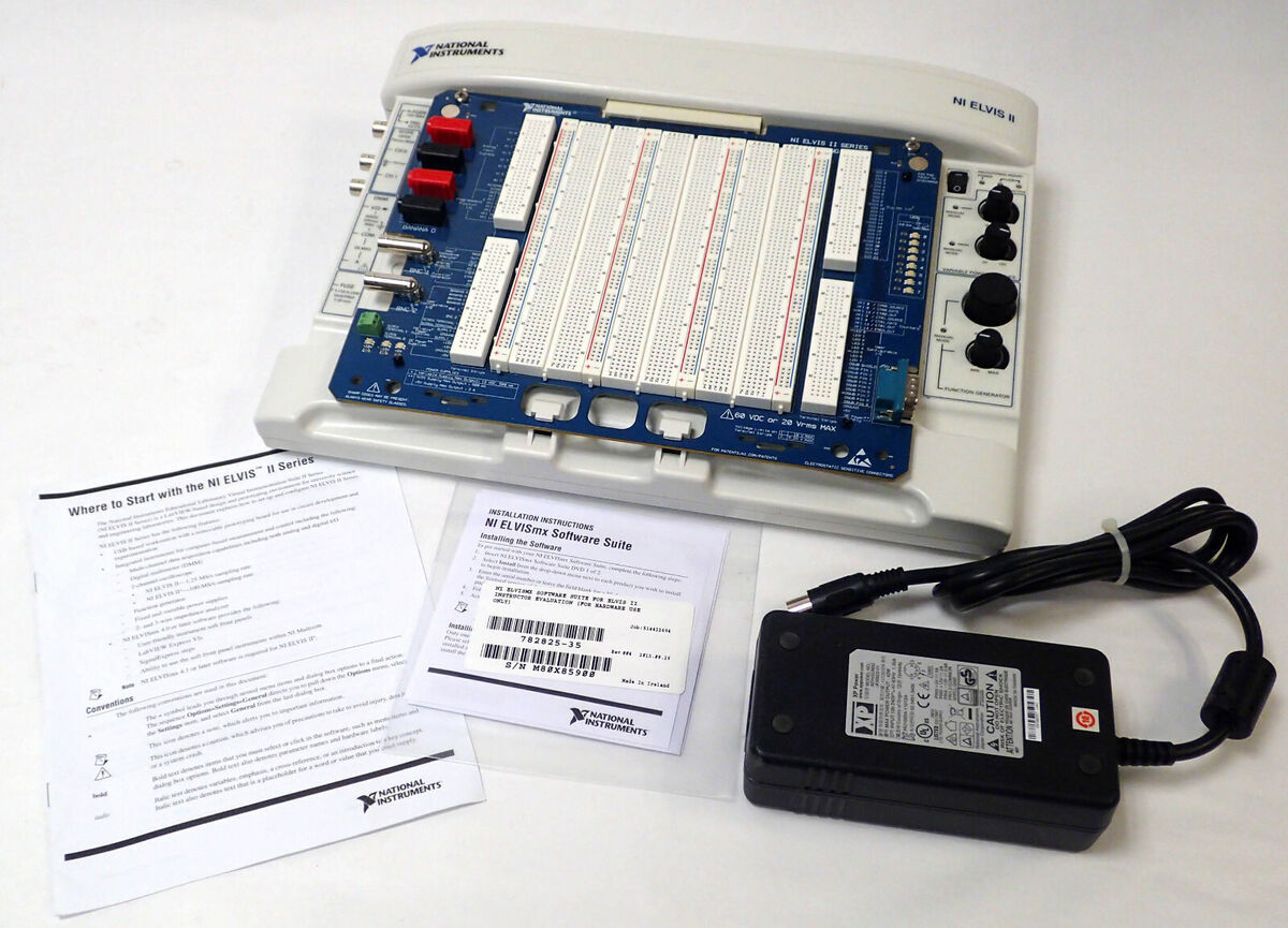 NATIONAL INSTRUMENTS NI ELVIS II PROTOTYPING BOARD w NATIONAL INSTRUMENTS NI ELVIS II PROTOTYPING BOARD w