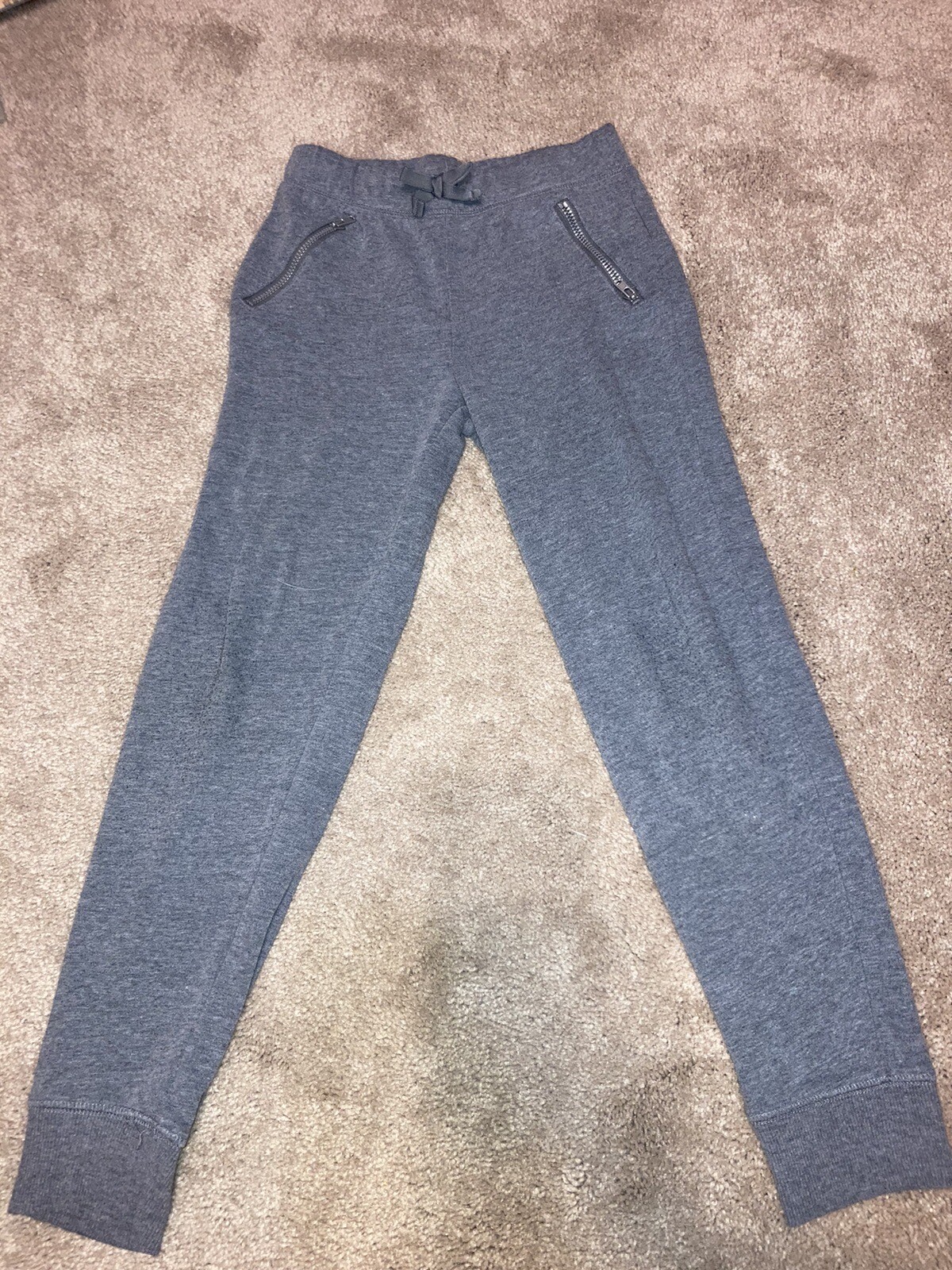 LOT of 2 girls gray pants, sweats fleece lined Cat & Jack Childrens Place sz 7/8