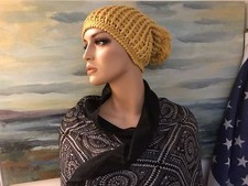 POM-POM Knit Slouchy Baggy Beanie Oversize Winter Hat Ski Cap Womens H22