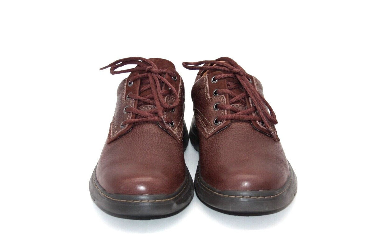 Mens Clarks Brawleypace Oxfords in Mahogany Leather. 261 51782 CLARKS UN BRAWLEY STEP SLIP ON MAHOGANY- MENS - Lamey  main image 3