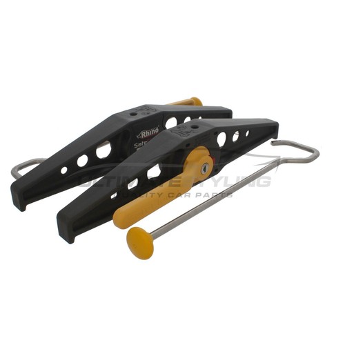 Rhino SafeClamp Locking Lockable Roof Bar Ladder Clamps Adjustable 1 Pair RAS21 5060191574068 eBay