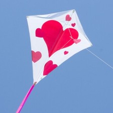 CIM Kinder-Drachen Eddy XL Hearts drachenfliegen inkl. Drachenschnur