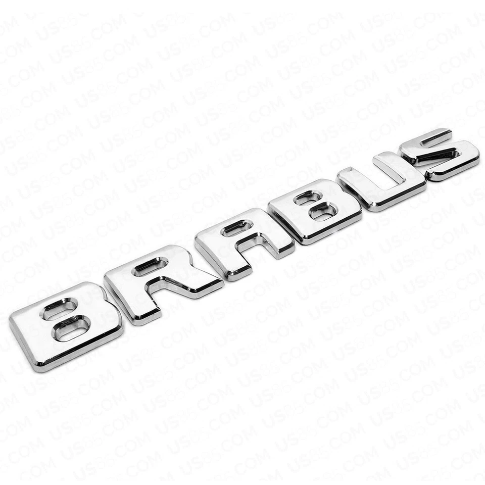 Brabus Emblem 3D Trunk Logo Nameplate Badge Letter Mercedes AMG Sport - Chrome - Imagem 3 de 4