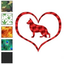 German Shepherd Dog Love, Vinyl Decal Sticker, 40 Patterns  3 Sizes, 1463