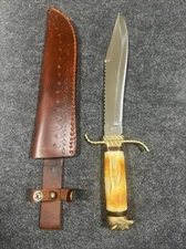 NEW 15” Chipaway Cutlery Bone-handled Brass End Knife