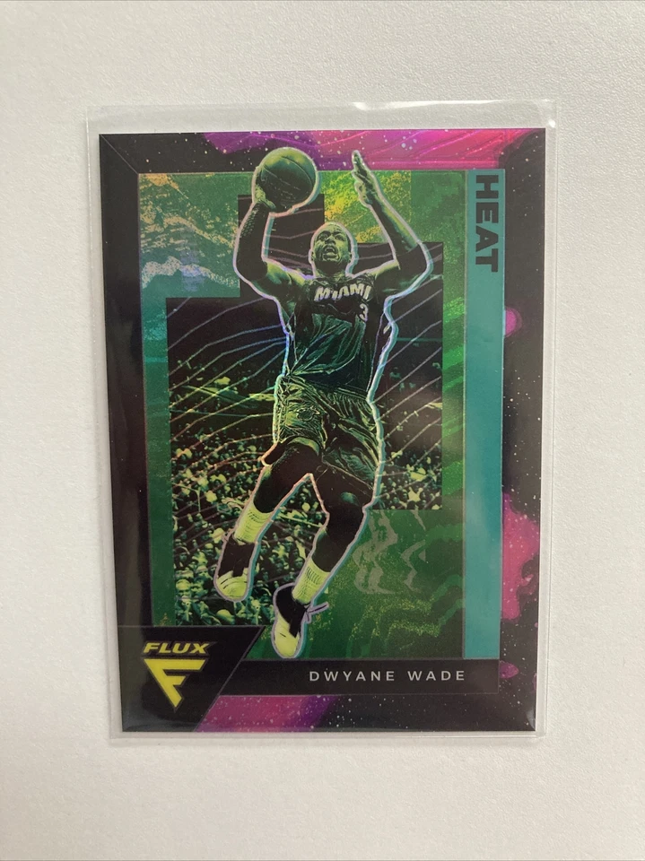 Panini Flux FOTL 2020-21 púrpura Cosmic Prizm #190 Dwayne Wade/75 Heat SP MIAMI Foto 2 de 4