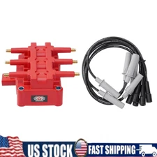 UF305 Ignition Coil +6X Spark Plugs Wire Set for Jeep Wrangler V6 3.8L 2007-2011