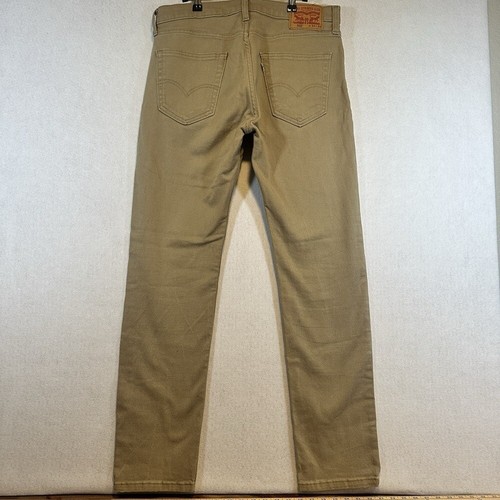 Levi's 502 Regular Taper Stretch Jeans Mens 34x34 Fit (36x34) Tan Beige - Picture 2 of 9