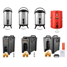 Insulated Beverage Dispenser Cold Hot Server 1.5/2/2.4/2.5/4.5/5/10 Gallon