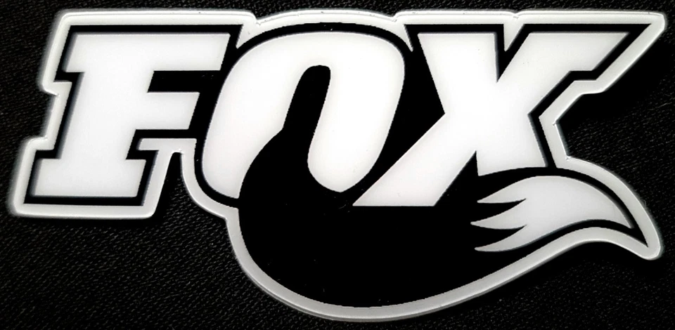 FOX RACING STICKER "MINI FOX" 3 1/4 X 1 AND 1/2" GLOSSY THICK WATERPROOF OUTDOOR