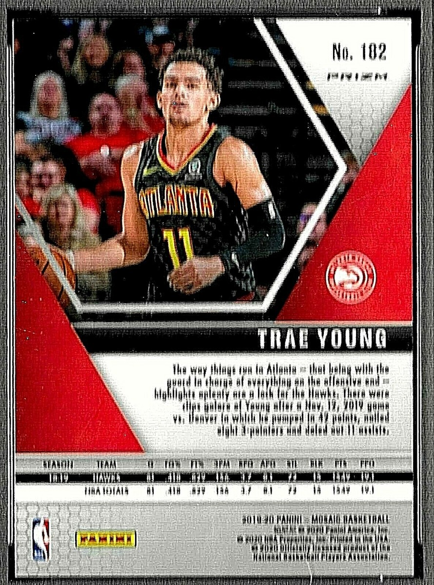 2019 PANINI MOSAIC BASKETBALL CARD #182 TRAE YOUNG PSA 10 GREEN