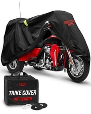Motorcycle Cover - Heavy Duty Harley Trike Cover Waterproof,  Tri Glide Accessor