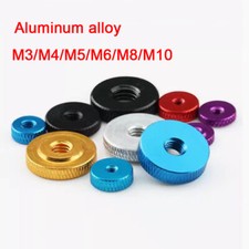 M3/M4/M5-M10 Thin Type Aluminium Alloy Knurled Thumb Nuts Hand Grip Knobs Nut