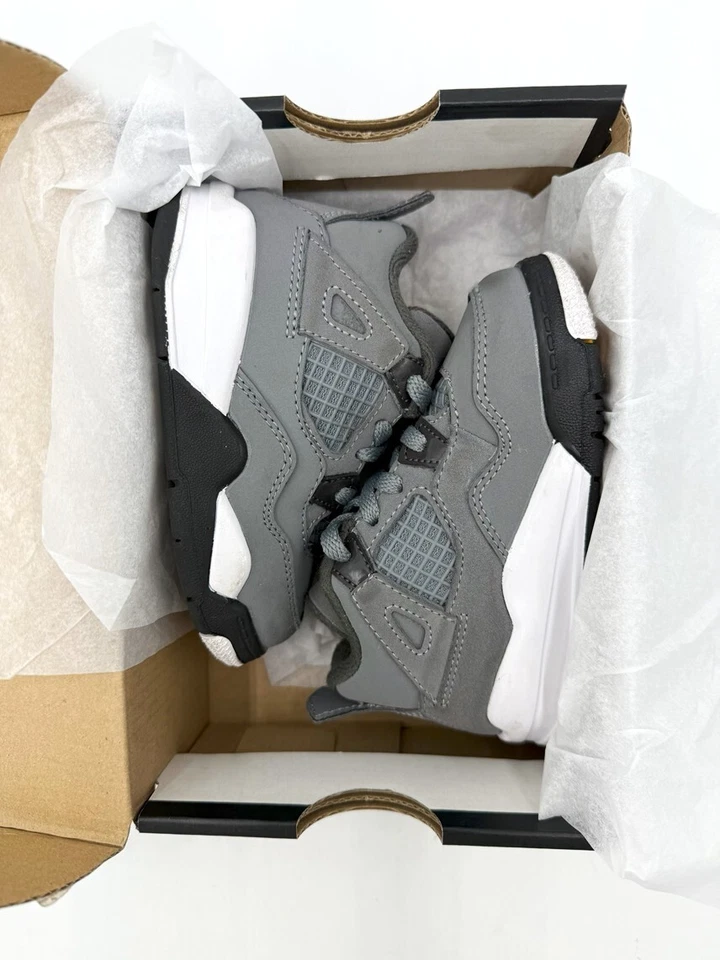 Nike Air Jordan 4 Retro Cool Gris Negro Blanco BQ7670-007 TD Talla 6C [USADO] Foto 2 de 4