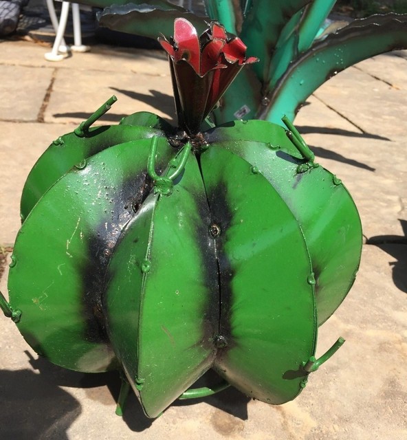 MEXICAN METAL ART CACTUS With BLOOM small (A&H) ***FREE FREIGHT*** eBay