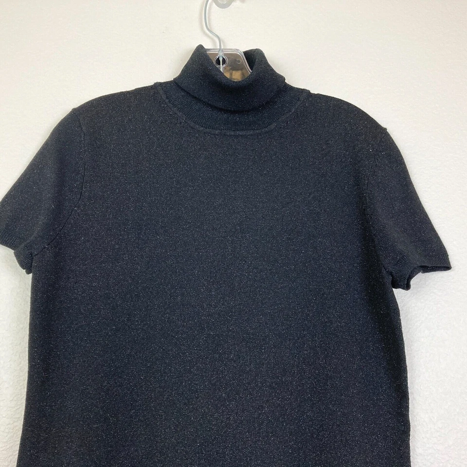 Top Grace Elements para mujer cuello alto talla M mezcla de seda negro brillante dorado festivo Foto 2 de 4