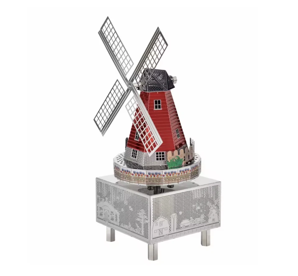 Windmill Music Box 3D Metal Model Kit DIY Laser Cut Puzzle with Movement - Image 3 of 4