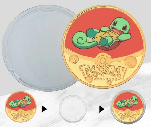 Pokemon Coins Gold Plated Collectibles Gift Set Commemorative Birthday - Picture 3 of 14