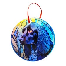 Field Spaniel - Blue Roan - Profile View Design Holographic Ornament