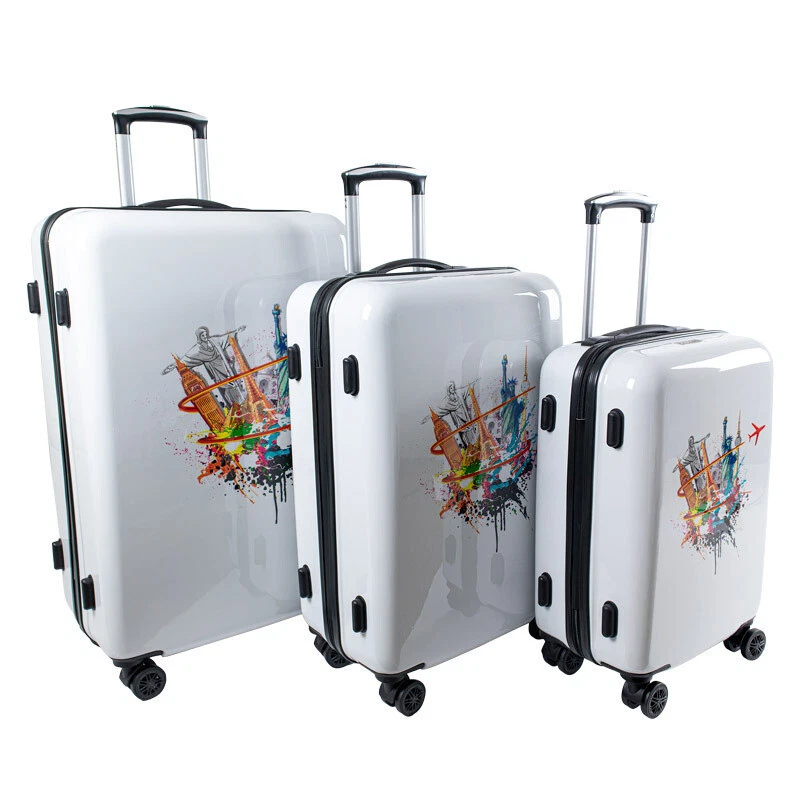 3-teiliges Hartschalen Koffer-Set – Polycarbonat, TSA-Schloss, Ultraleicht - Bild 3 von 4