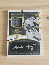 2021 Panini Immaculate Baseball Monochrome RPA #21/44 Andy Young Rookie Auto RC