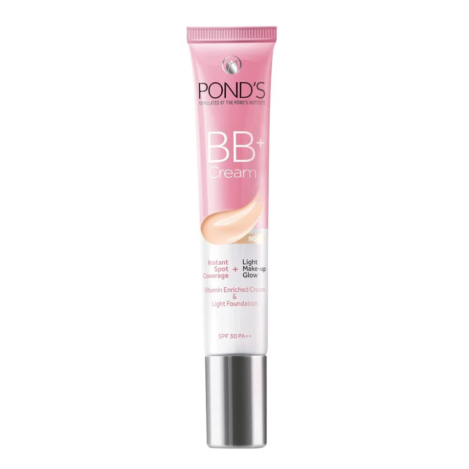 10 X POND'S BB+ Crema, Cobertura Instantánea de Manchas + Luz Maquillaje Brillo, Luz, 18g FS Foto 4 de 4
