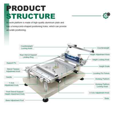 Pcb Solder Paste Printer PTR-C300 Frameless Solder Paste Printer 300*400mm