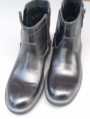 Kenneth Cole Unlisted Men's C-ROAM Double Zip-Up Boots Black Size 7.5 M