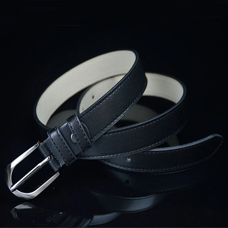 1X Enfant Garçon PU Cuir Ceinture Avec Broche Simple Boucle pour École Uniforme - Photo 1/4