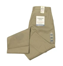 Dockers Men's Beige The Best Pressed Khaki Classic Fit Stretch Pants