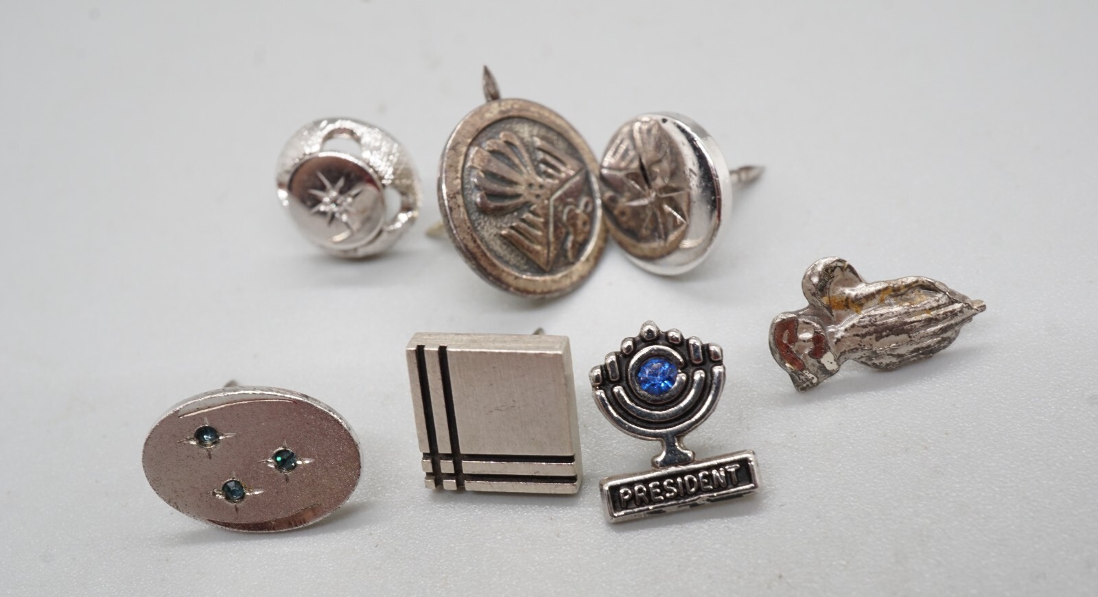 Vintage Sterling Jewish & Christian Religious Tie Pins Lot Of 8 eBay