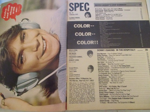 David Cassidy, The Osmonds, Jackson 5 - 16 Spec Magazine 1972 - Picture 2 of 13