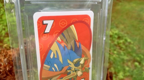 Zacian Pokemon Playing Cards 2019 Chinese Pokémon Pocket Uno 7 Red Variant CGC 8 - Picture 3 of 7
