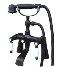 Deck Mount Black Oil Rubbed Brass Bathroom Hand Shower Faucet Mixer Tap 2tf505