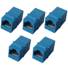 For CAT6 Female to Female RJ45 Ethernet Gigabit Keystone Jack Coupler 5Pcs USA