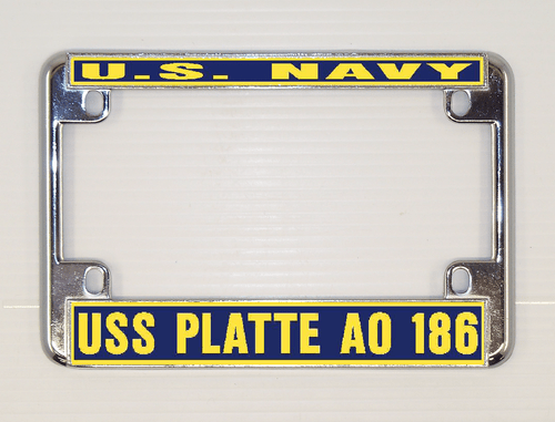 USS PLATTE AO 186 Nummernschildrahmen U S Navy Militär Auto-LKW-Motorrad  - Bild 9 von 11