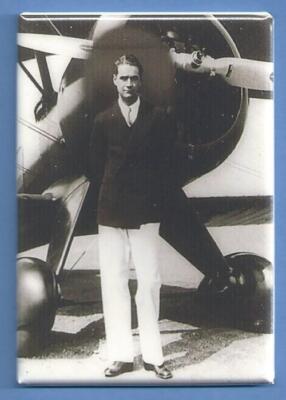 HOWARD HUGHES *2X3 FRIDGE MAGNET* BUSINESS MAN PILOT RECLUSE EXCENTRIC WEALTHY